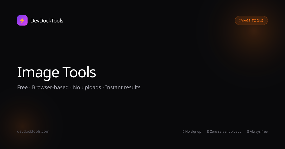 Image Tools — Free Online | DevDockTools