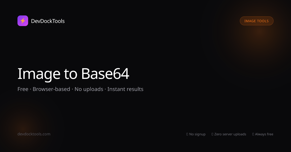 Image to Base64 Encoder | DevDockTools