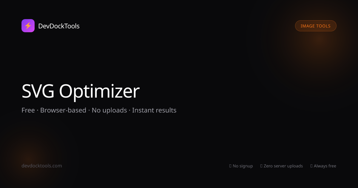 SVG Optimizer & Minifier | DevDockTools